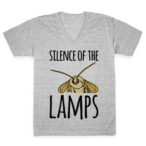 Silence of The Lamps Moth Parody V-Neck Tee Shirt