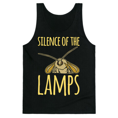 Silence of The Lamps Moth Parody White Print Tank Top
