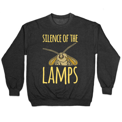 Silence of The Lamps Moth Parody White Print Pullover