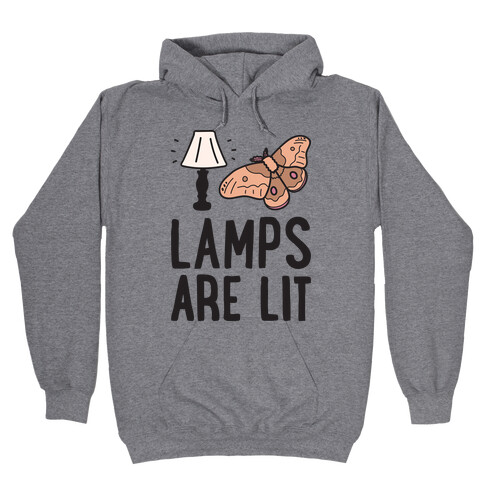 Lamps Are Lit Moth Hooded Sweatshirt