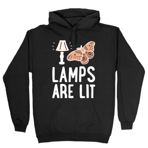 Lamps Are Lit Moth Hooded Sweatshirt