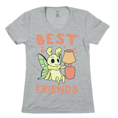Best Friends - Moth and Lamp  Womens T-Shirt