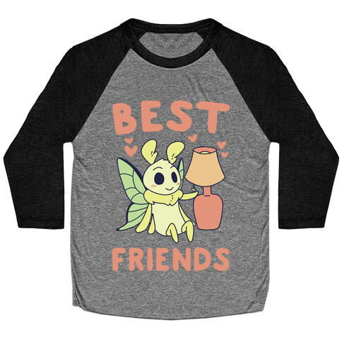 Best Friends - Moth and Lamp  Baseball Tee