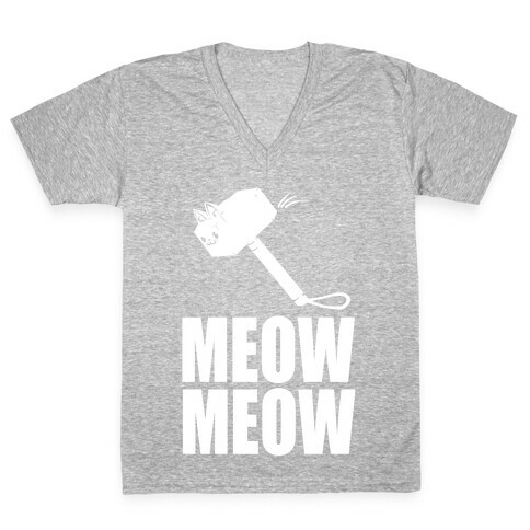 Meow Meow V-Neck Tee Shirt