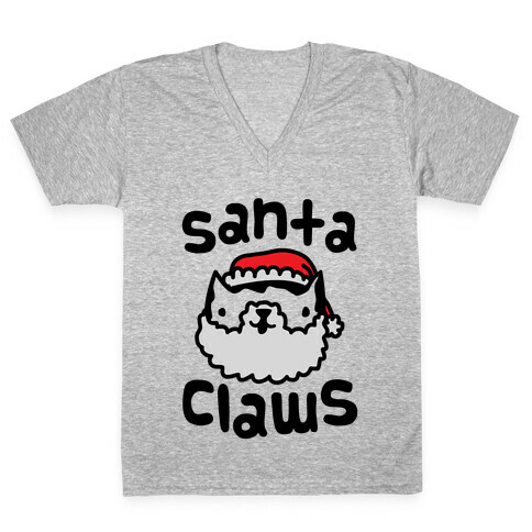 Santa Claws V-Neck Tee Shirt
