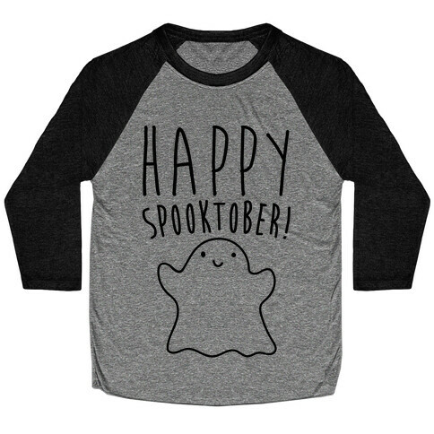 Happy Spooktober Halloween Parody Baseball Tee