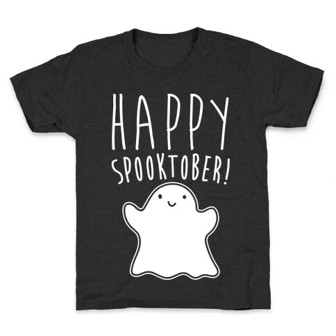 Happy Spooktober Halloween Parody White Print Kids T-Shirt