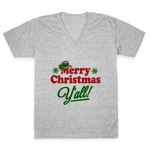 Merry Christmas Y'all! V-Neck Tee Shirt