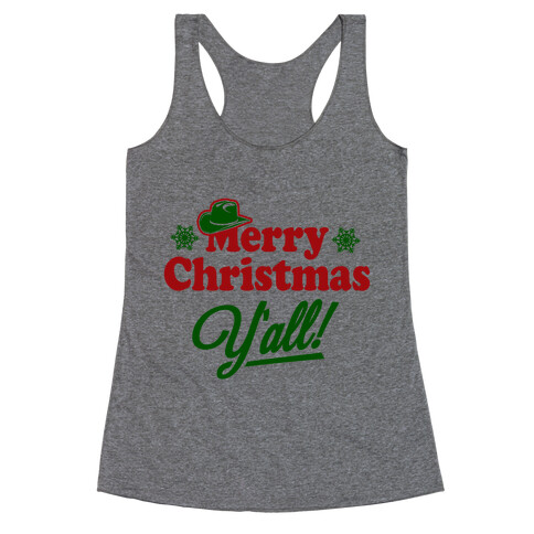 Merry Christmas Y'all! Racerback Tank Top