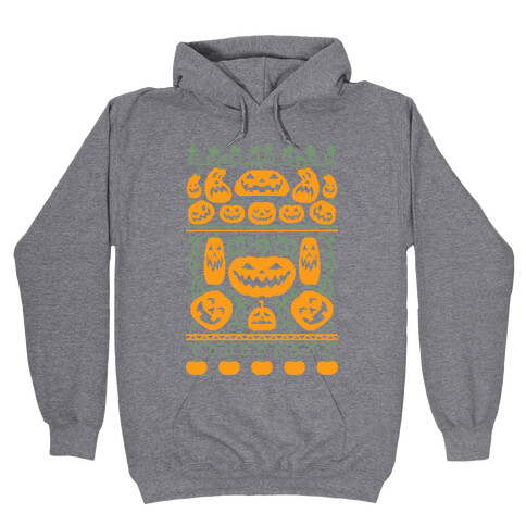 Ugly Pumpkin Sweater Hooded Sweatshirt