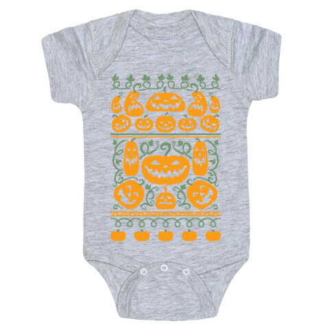 Ugly Pumpkin Sweater Baby One-Piece