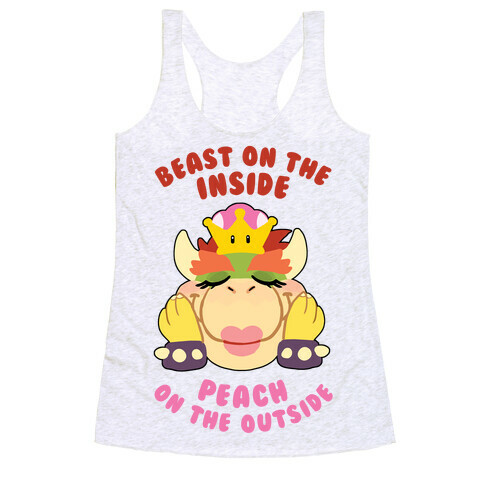 Beast On The Inside, Peach On The Outside Racerback Tank Top