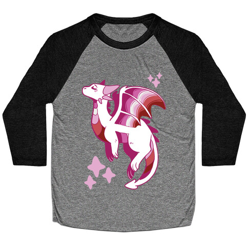 Lesbian Pride Dragon Baseball Tee