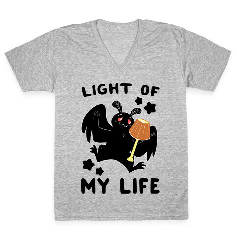 Light of my Life - Mothman and Lamp V-Neck Tee Shirt