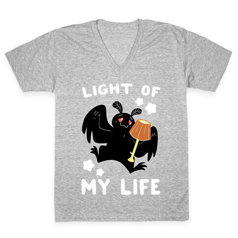 Light of my Life - Mothman and Lamp V-Neck Tee Shirt
