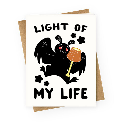 Light of my Life - Mothman and Lamp Greeting Card