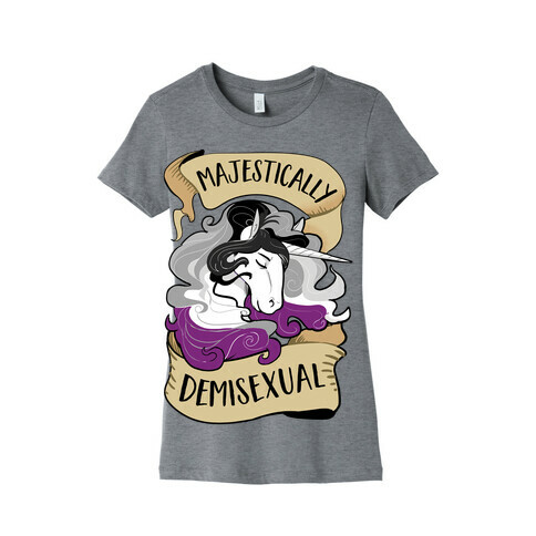 Majestically Demisexual Unicorn Womens T-Shirt