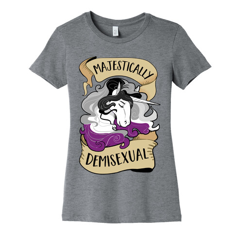 Majestically Demisexual Unicorn Womens T-Shirt