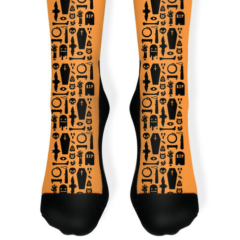 Simple Halloween Pattern Sock
