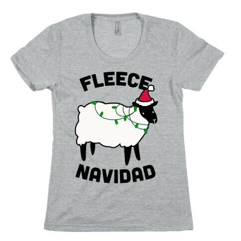 Fleece Navidad Womens T-Shirt
