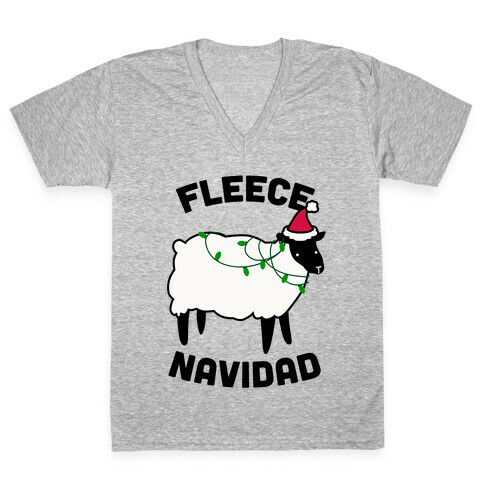 Fleece Navidad V-Neck Tee Shirt