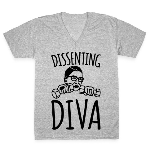 Dissenting Diva RBG Parody V-Neck Tee Shirt