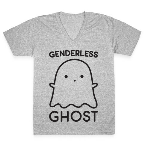 Genderless Ghost V-Neck Tee Shirt