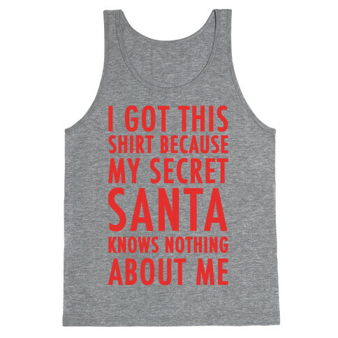 Secret Santa Shirt Tank Top