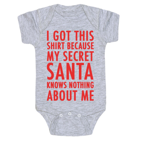 Secret Santa Shirt Baby One-Piece