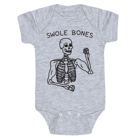 Swole Bones Skeleton Baby One-Piece