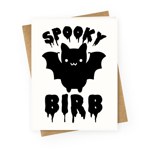 Spooky Birb Bat Greeting Card