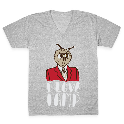 Moth Loves Lamp  V-Neck Tee Shirt