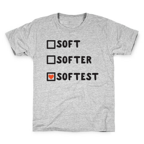 Soft Softer Softest Check list Kids T-Shirt