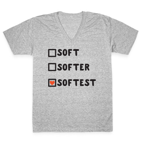 Soft Softer Softest Check list V-Neck Tee Shirt