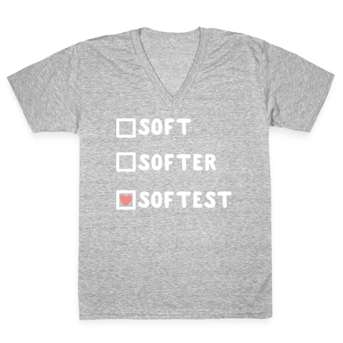 Soft Softer Softest Check list V-Neck Tee Shirt