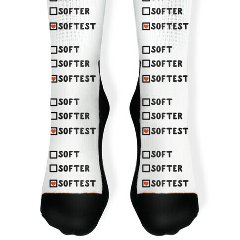 Soft Softer Softest Check list Sock