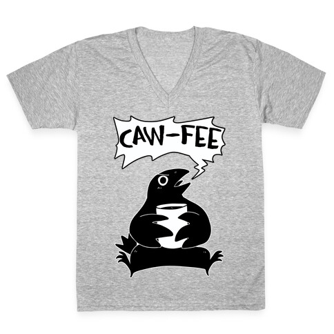 Caw-fee V-Neck Tee Shirt