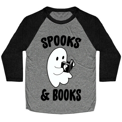 Spooks and Books Baseball Tee