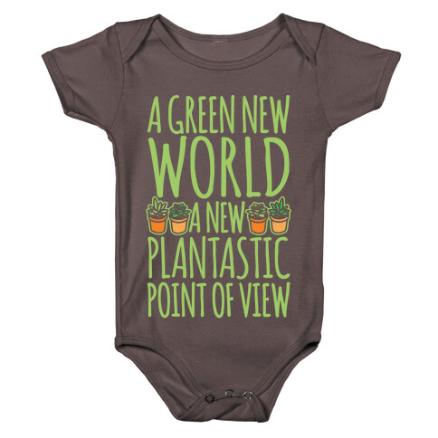 A Green New World Parody White Print Baby One-Piece