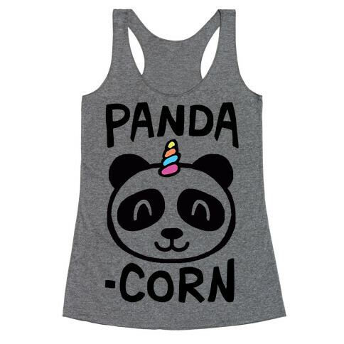 Panda-Corn Racerback Tank Top