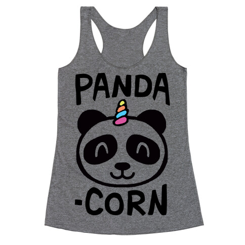 Panda-Corn Racerback Tank Top