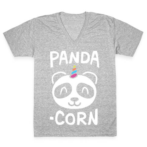 Panda-Corn V-Neck Tee Shirt
