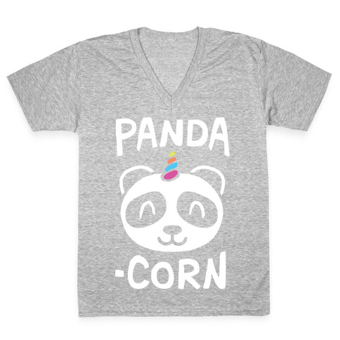 Panda-Corn V-Neck Tee Shirt