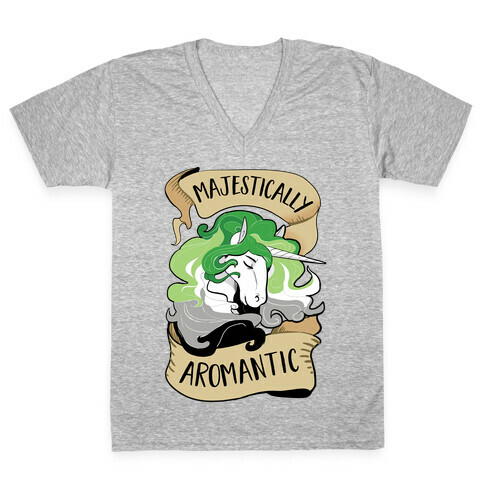 Majestically Aromantic V-Neck Tee Shirt