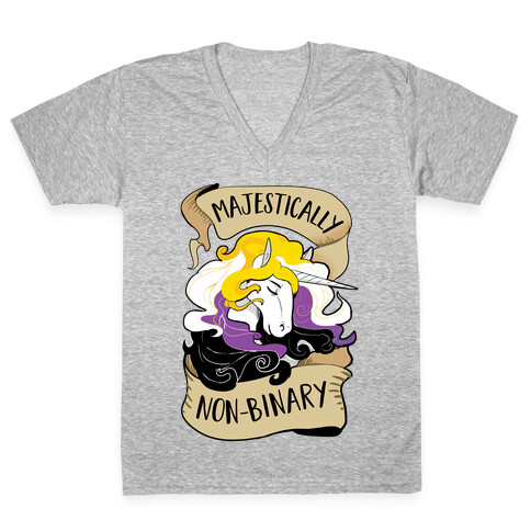 Majestically non-binary V-Neck Tee Shirt