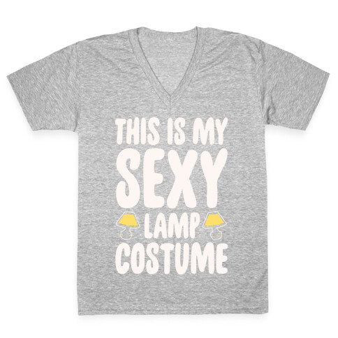 This Is My Sexy Lamp Costume Pairs Shirt White Print V-Neck Tee Shirt