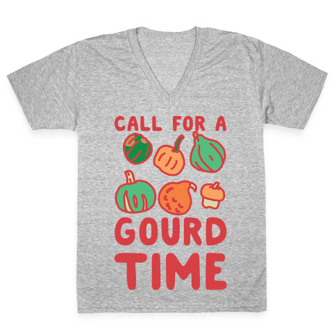 Call for a Gourd Time V-Neck Tee Shirt