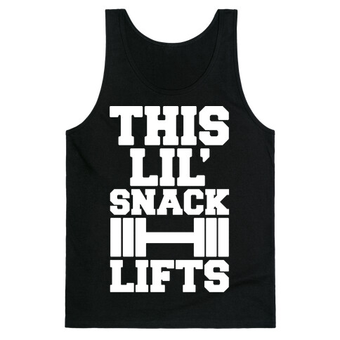 This Lil' Snack Lifts White Print Tank Top