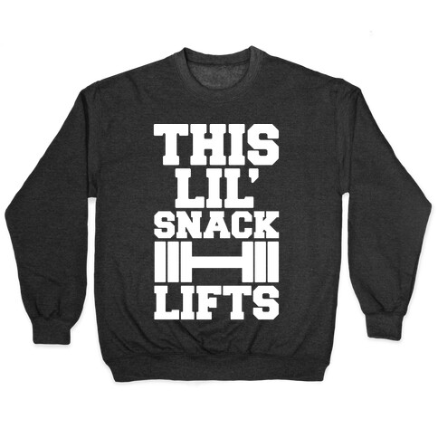 This Lil' Snack Lifts White Print Pullover