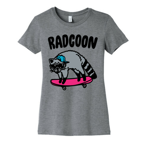 Radcoon Rad Raccoon Parody Womens T-Shirt